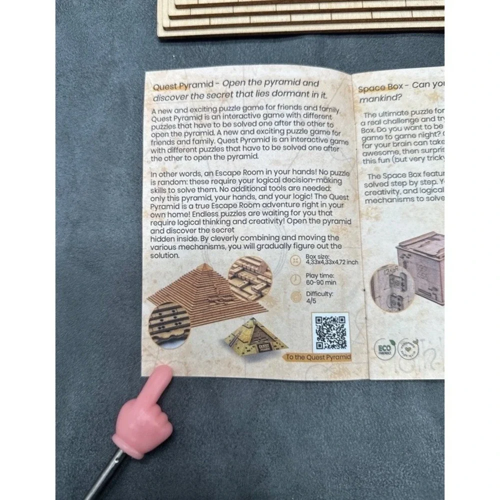 Quest Pyramide Pyramid Puzzle Hidden Wooden Escape Room